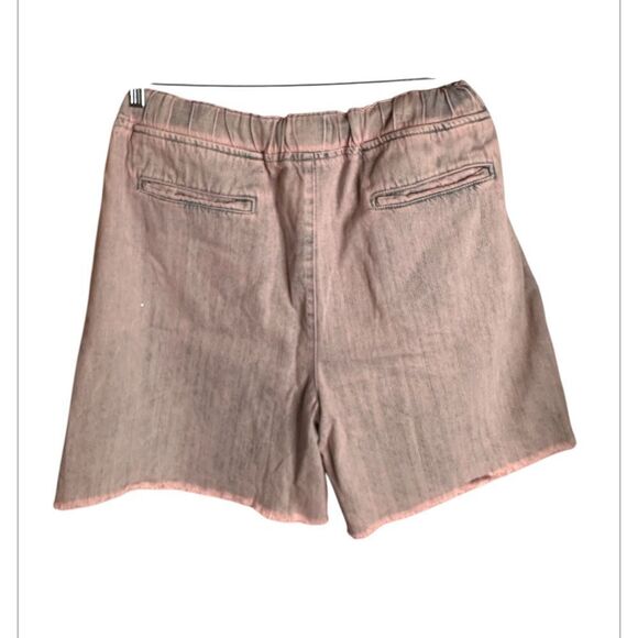 BP Denim Short Size 3XL Elastic Drawstring In Pink Flamingo Overdye - Picture 2 of 4